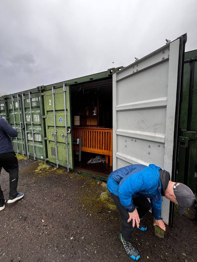 Furniture being loaded into a secure storage container